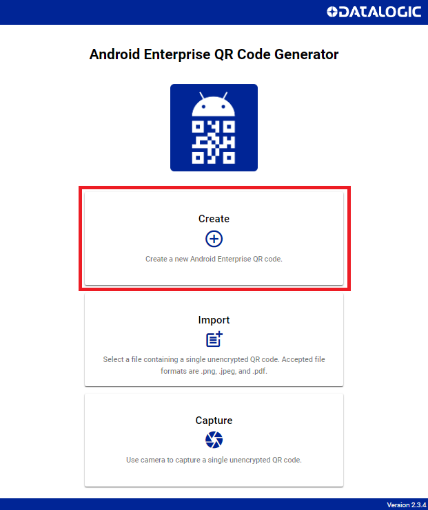 Provisioning Android via QR Code Datalogic