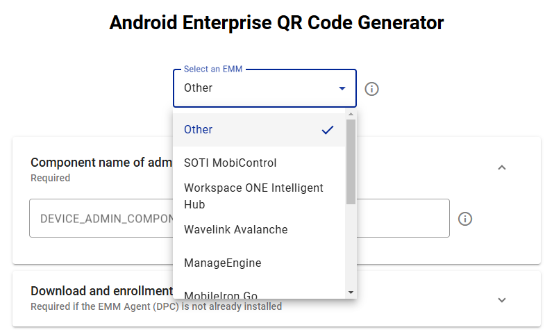 Configuration automatique du MDM via QR Code
