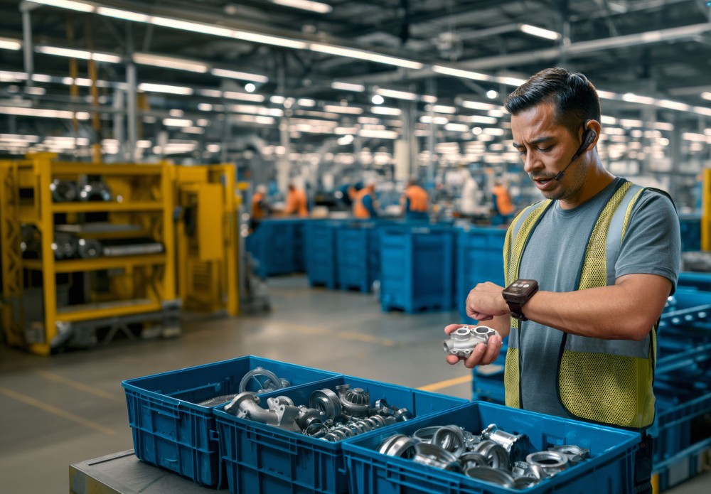 Utilisation mains libres du terminal Zebra WS301 en environnement logistique