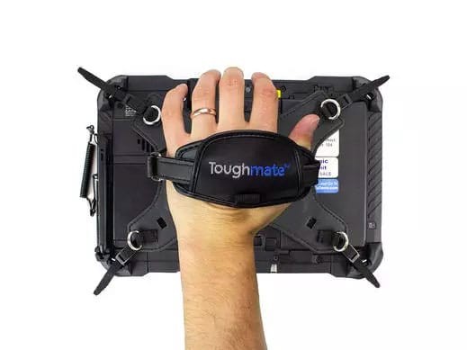Tablette professionnelle Panasonic Toughbook G2 utilisée sur chantier.