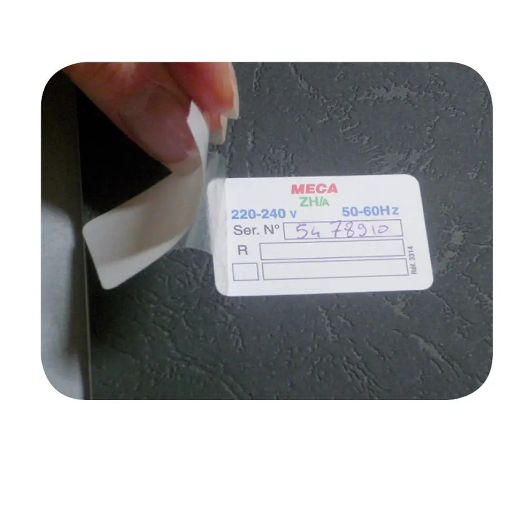 etiquette de protection abrasion fraude