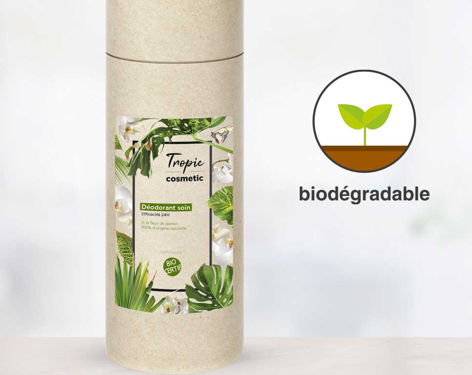 etiquette autocollante film cellulosique billant biodegradable