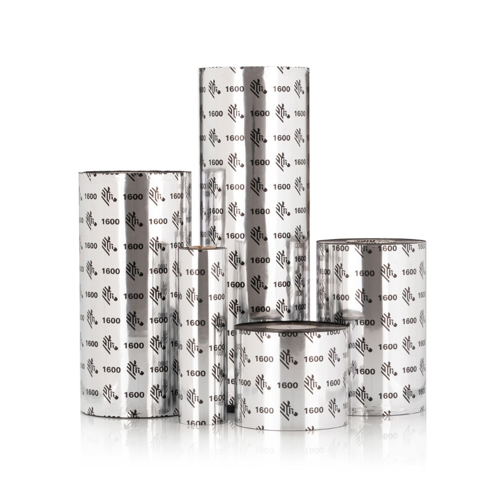 Ruban Zebra 1600 cire noir pour imprimantes étiquette Ruban Zebra 1600 cire noir pour imprimantes étiquette