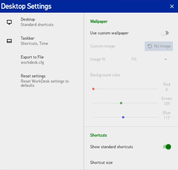 Interaction clavier/souris WorkDesk