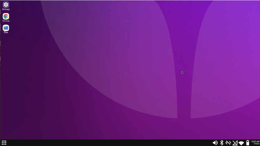 Bureau Android WorkDesk avec raccourcis