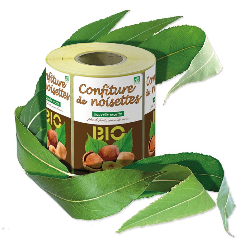 etiquette couleur adhésive biodegradable ecologique ronde carré