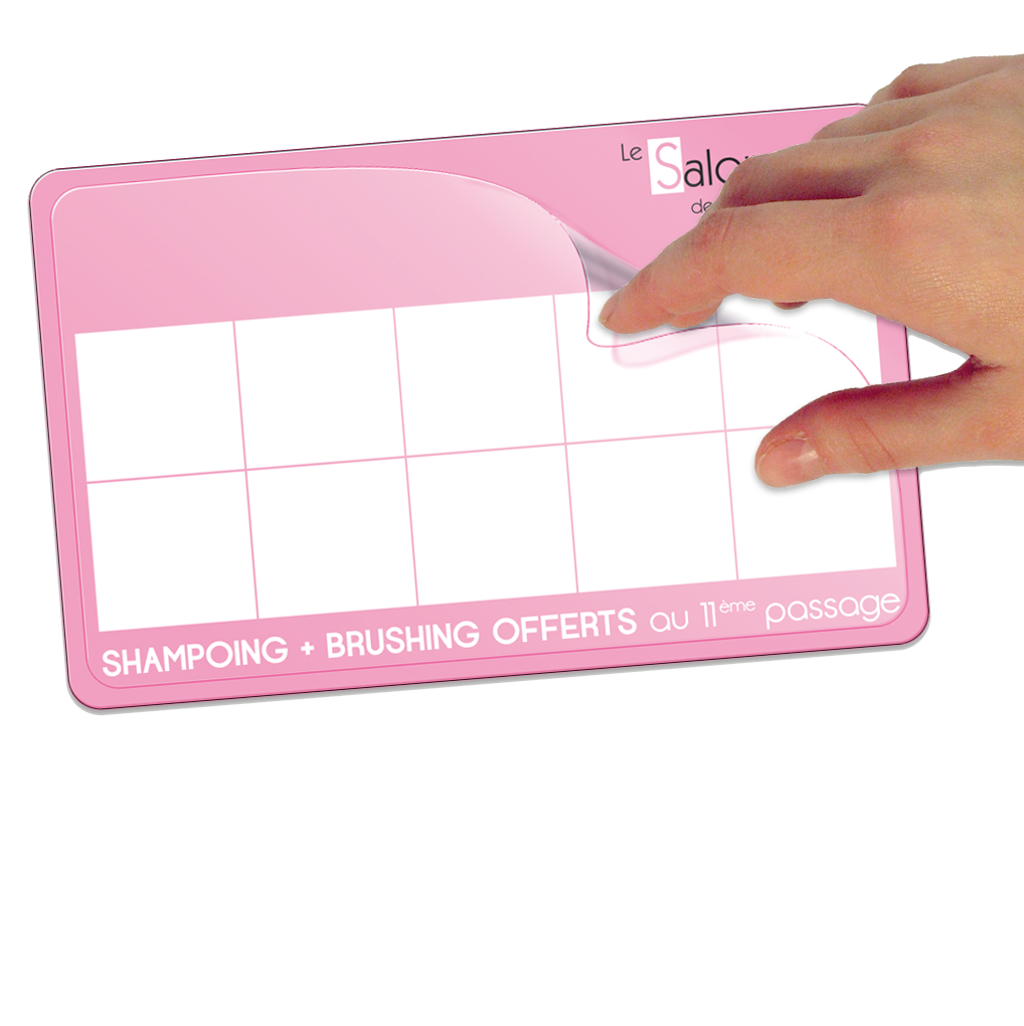 cartes adherent fidelite tampon