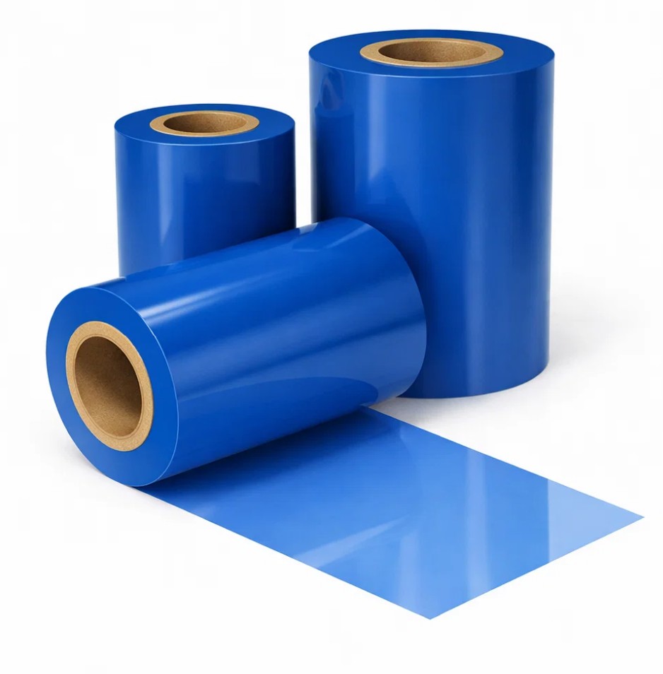 ruban résine tete inclinée résine bleu impression transfert