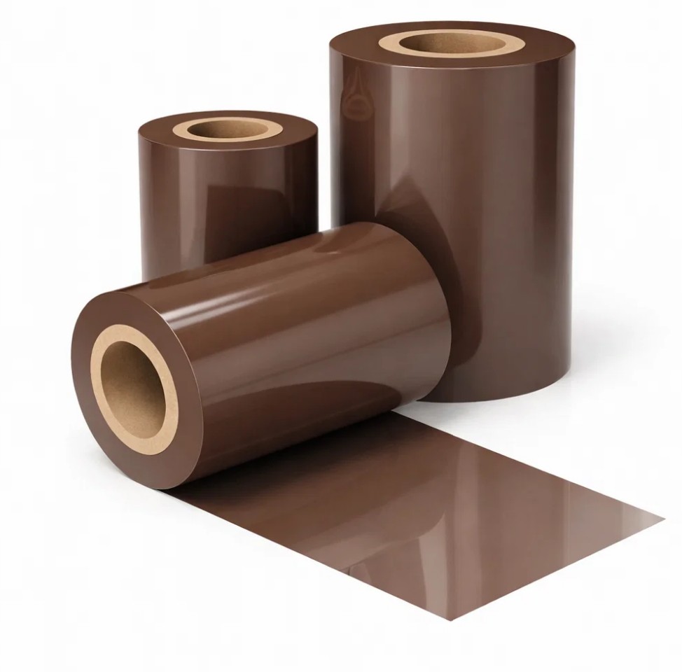 ruban film transfert thermique couleur brun marron