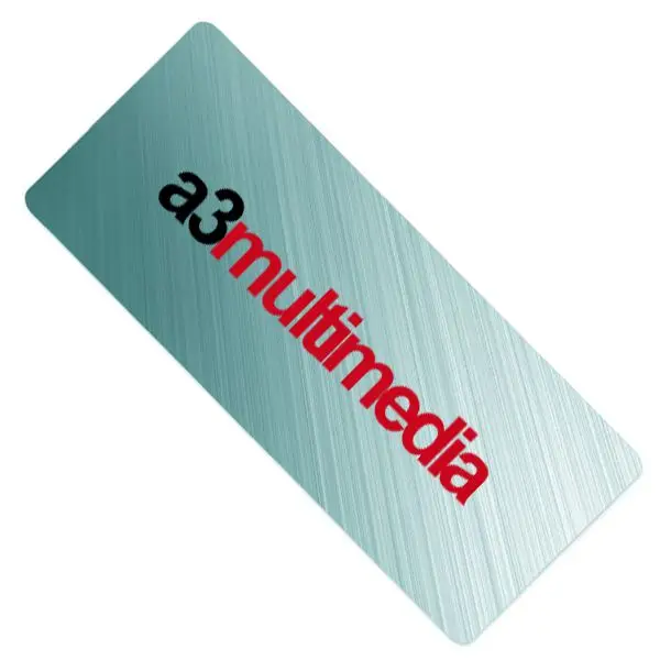 &eacute;tiquettes m&eacute;tallique bross&eacute; polyester