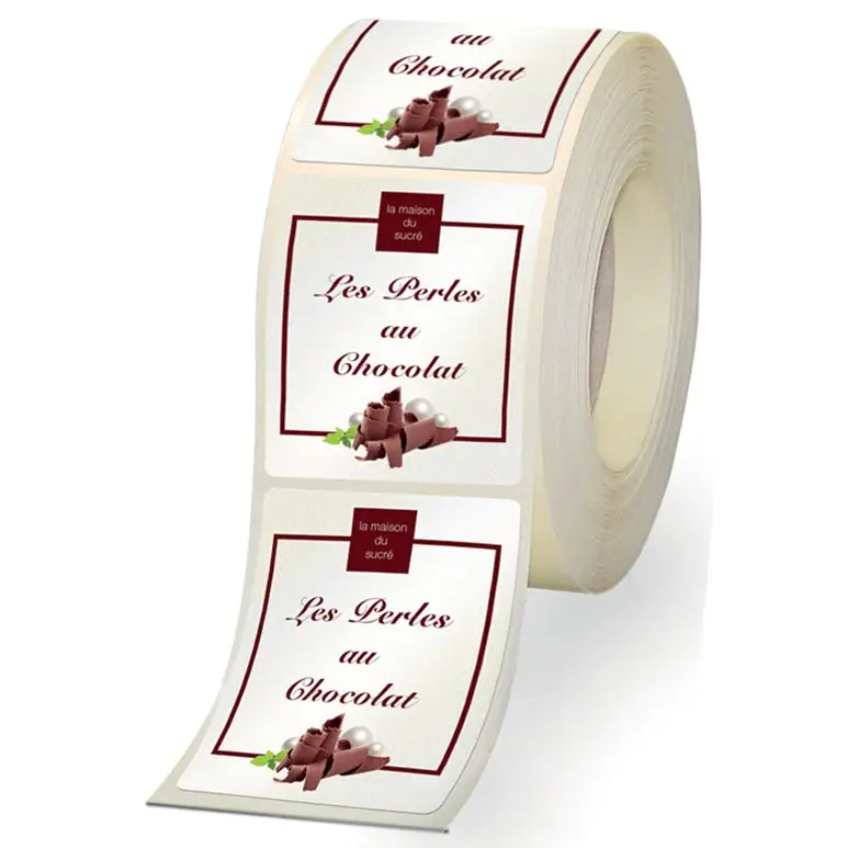Etiquette papier nacr&eacute;