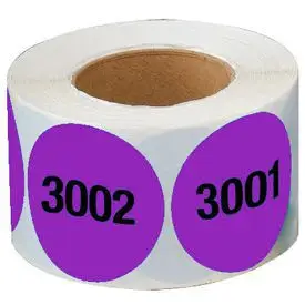 &eacute;tiquette num&eacute;rotation incr&eacute;ment&eacute;e 
