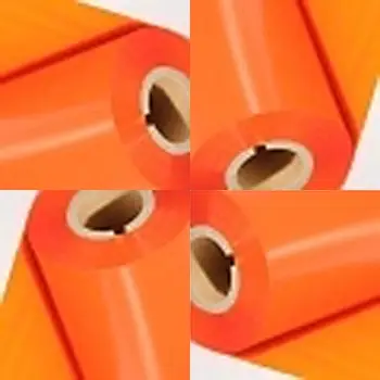 rubans orange repiquage &eacute;tiquette