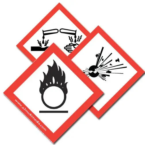 ruban transfert rouge pictogramme sgh ghs clp