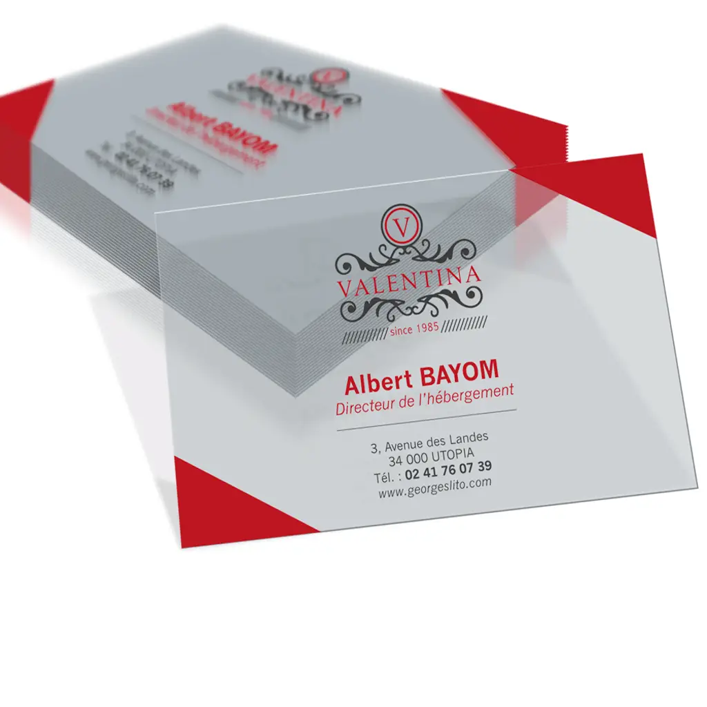 cartes de visite calque