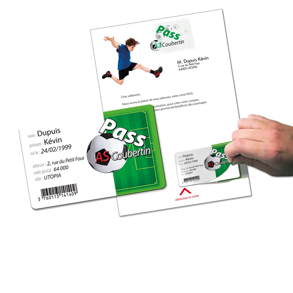 cartes adherent integree