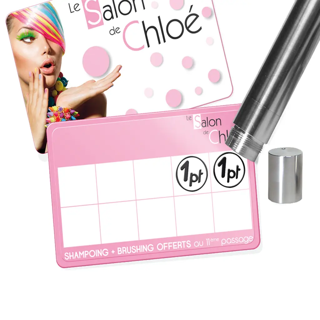 cartes adherents tampon