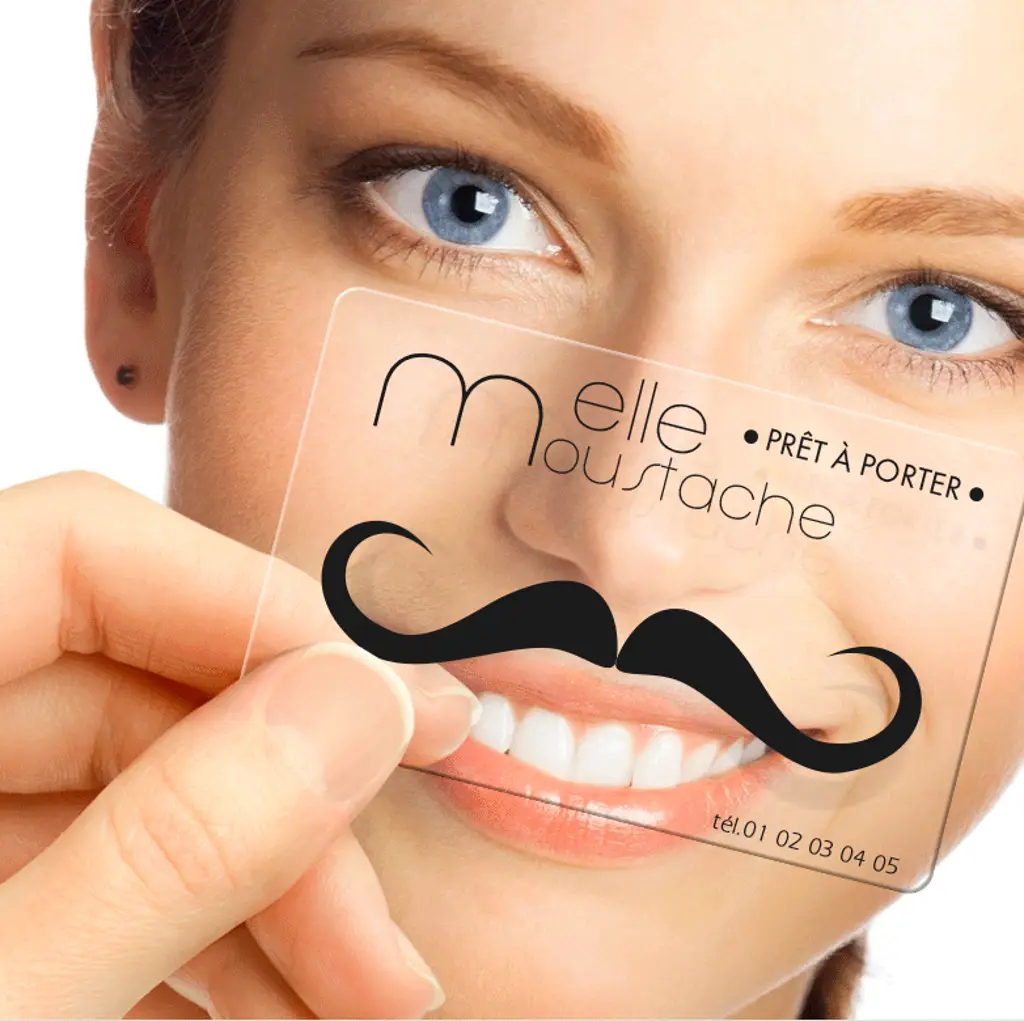 cartes publicitaire transparente
