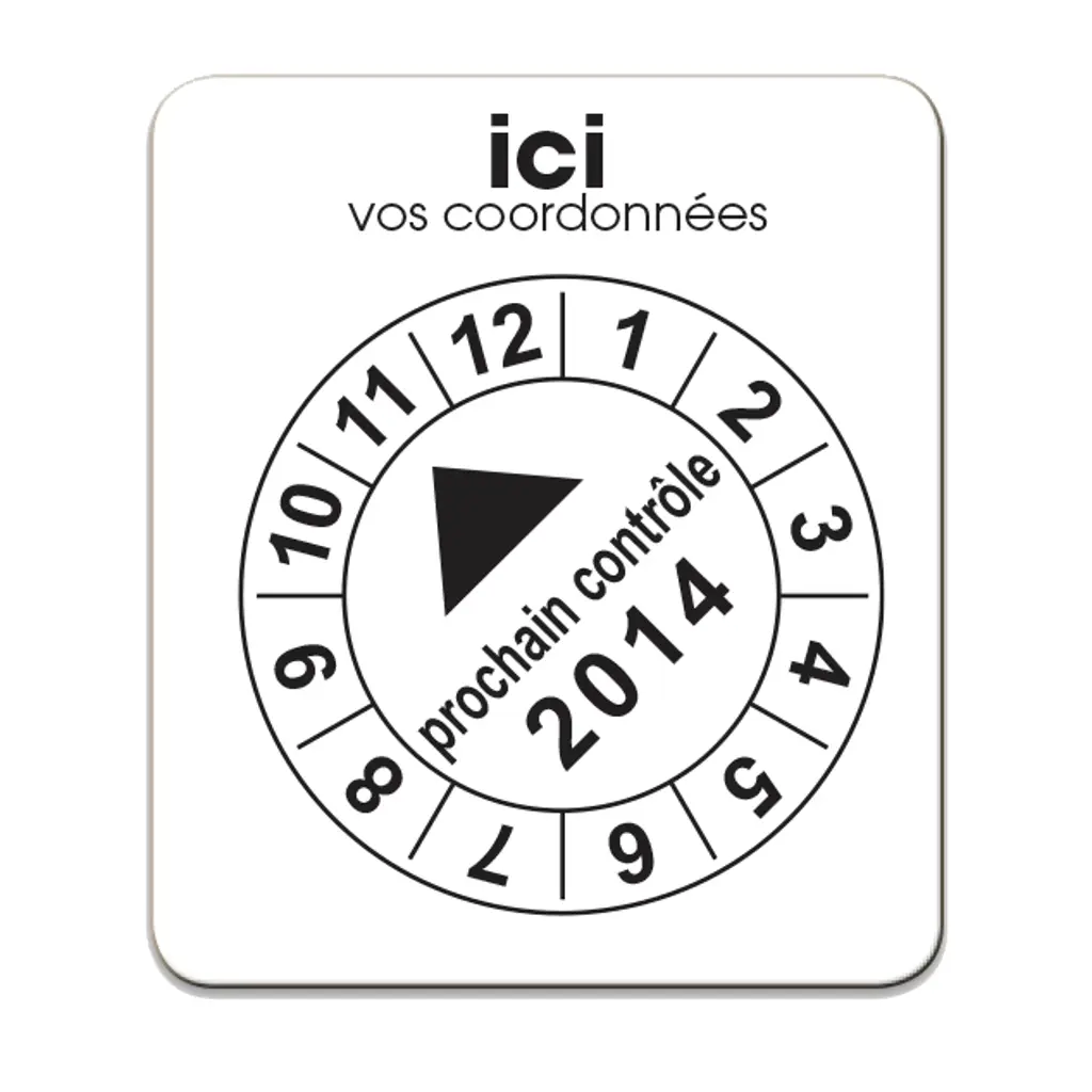 etiquette pastille calendrier
