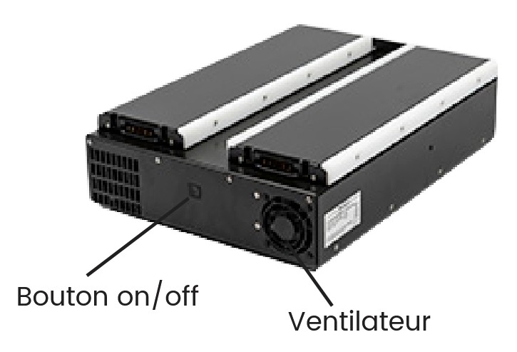 Alimentation embarquée modulable chariot logistique Bloc électrique