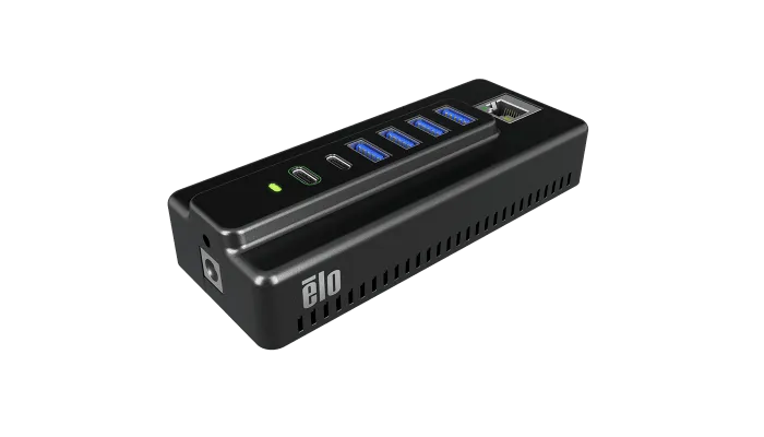 Connectique du petit hub Elo pour système d’encaissement