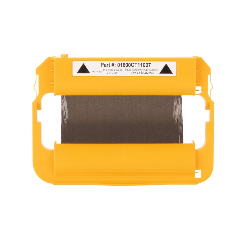 Ruban cire Zebra 1600 format cassette pour logistique et retail.