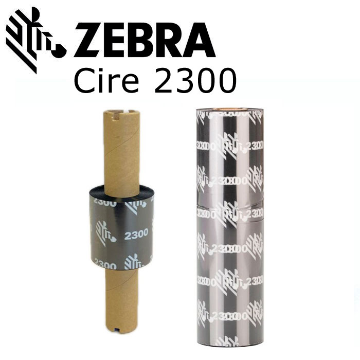 Ruban transfert thermique Zebra 2300 Cire pour ZD220t ZD230t ZD420t ZD421t ZD620t ZD621t