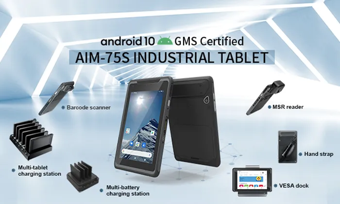Tablette durcie AIM-75S avec options scanner et RFID