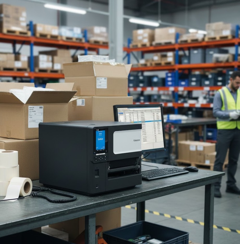 Toshiba BX610T étiquettes grand format industrie lourde.