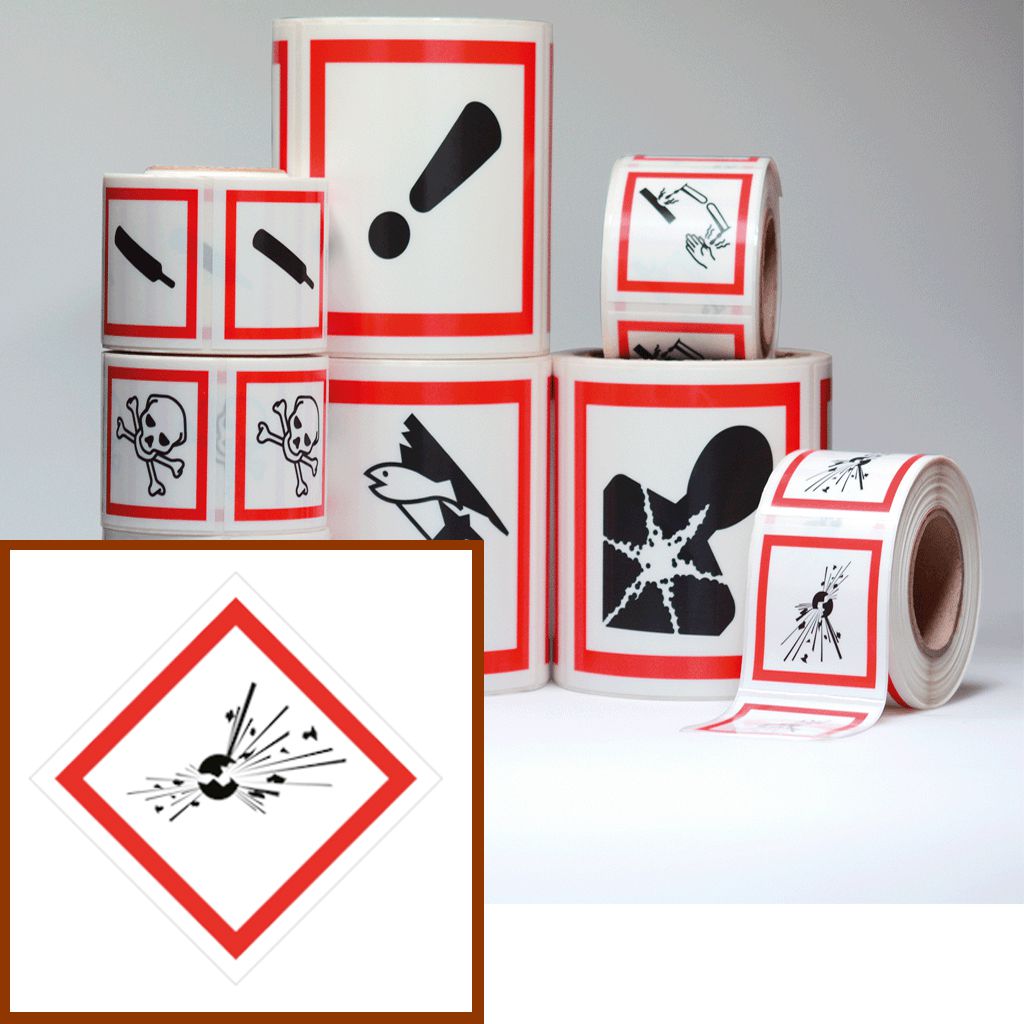 etiquettes stickers clp pictogramme EX SGH01