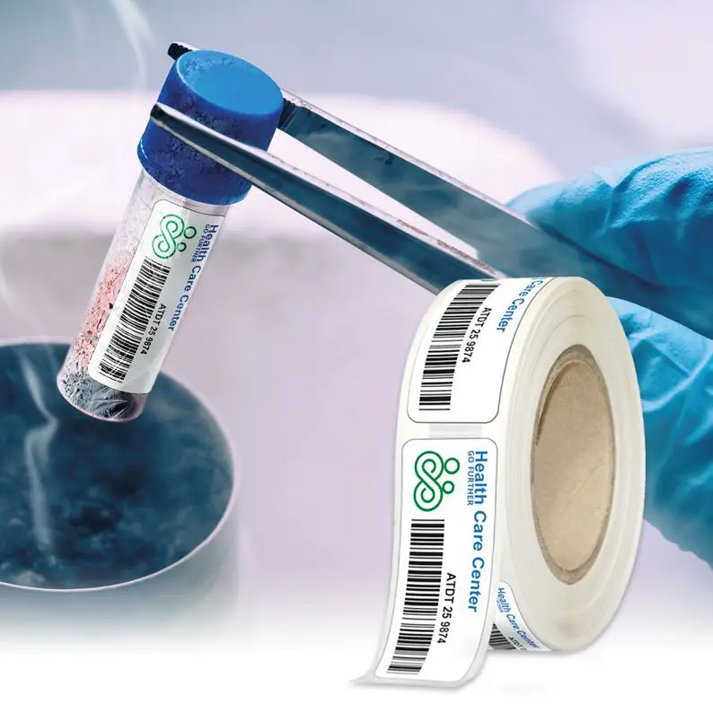rouleaux étiquettes adhésives cryognènie polyester zebra toshiba sato