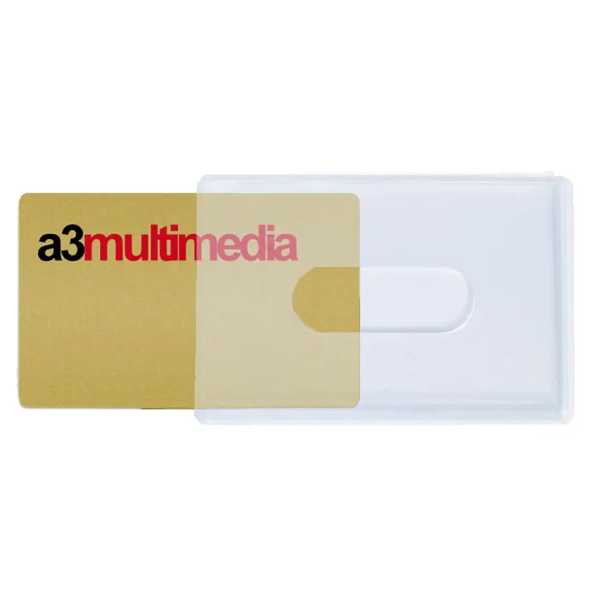 etui carte badge rigide translucide