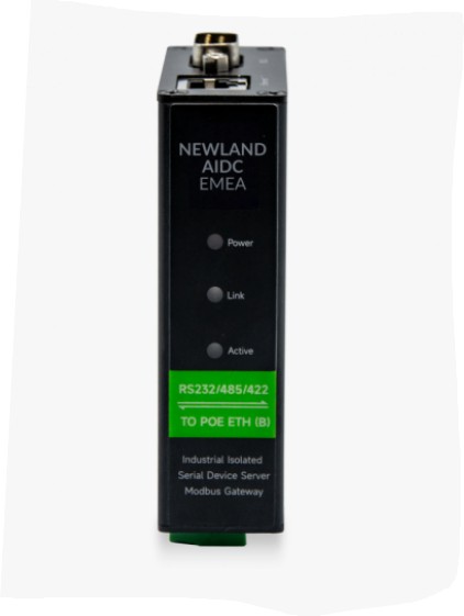 Adaptateur PoE pour scanners 1D/2D et capteurs industriels.