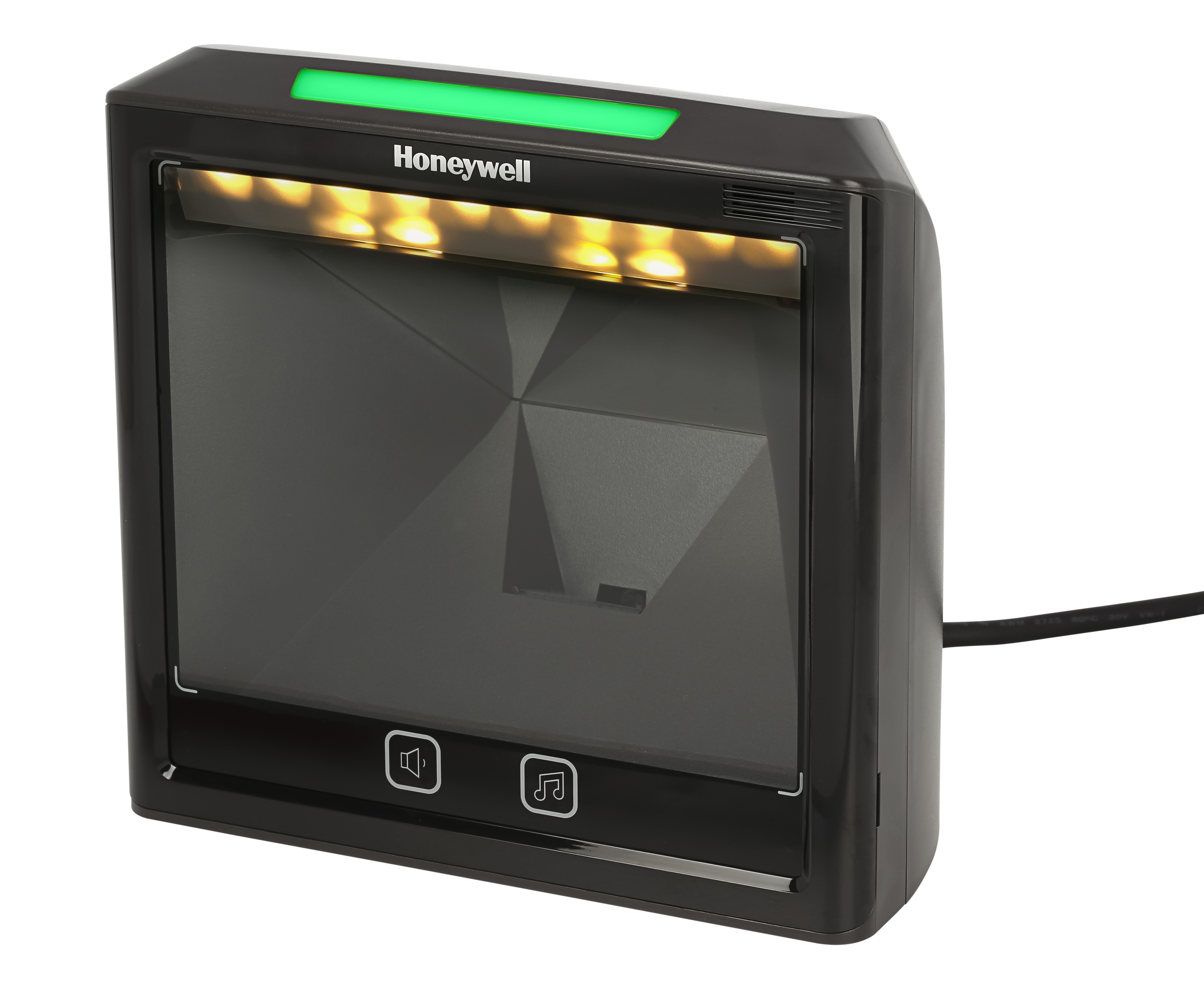 honeywell solaris xp 7990g vue de face scanner 2d fente mains libres caisse commerce