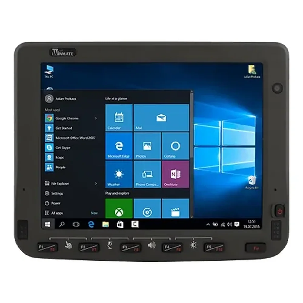 Face avant du Winmate FM10, &eacute;cran tactile pour engin de manutention