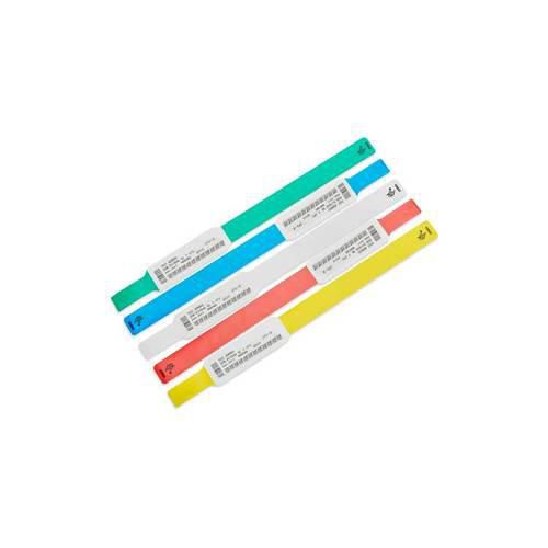 ZEBRA - 10006999-PK - Bracelets, polypropyl&egrave;ne, 1x7in (25.4x177.8mm), thermique direct, z-band direct, fermeture adh&eacute;sive, cartouche hc100, 300/rouleau, 6/boîte, rouge
