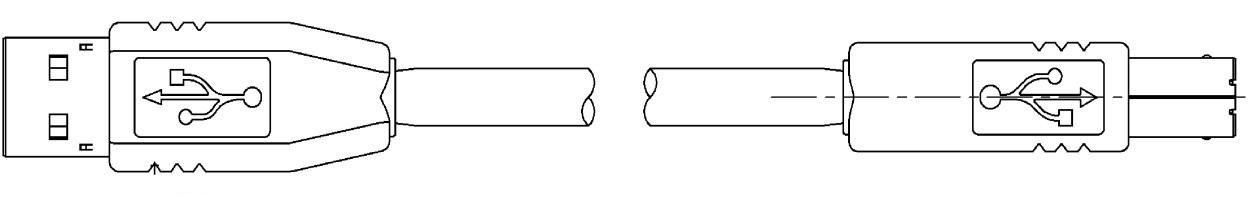 ZEBRA - 105850-028 - Kit, USB, i/f cbl, 6ft, a/b gris