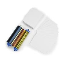 ZEBRA - 105999-10L - Kit m&eacute;dia Zc10l : cartes pvc et ruban ymco 400
