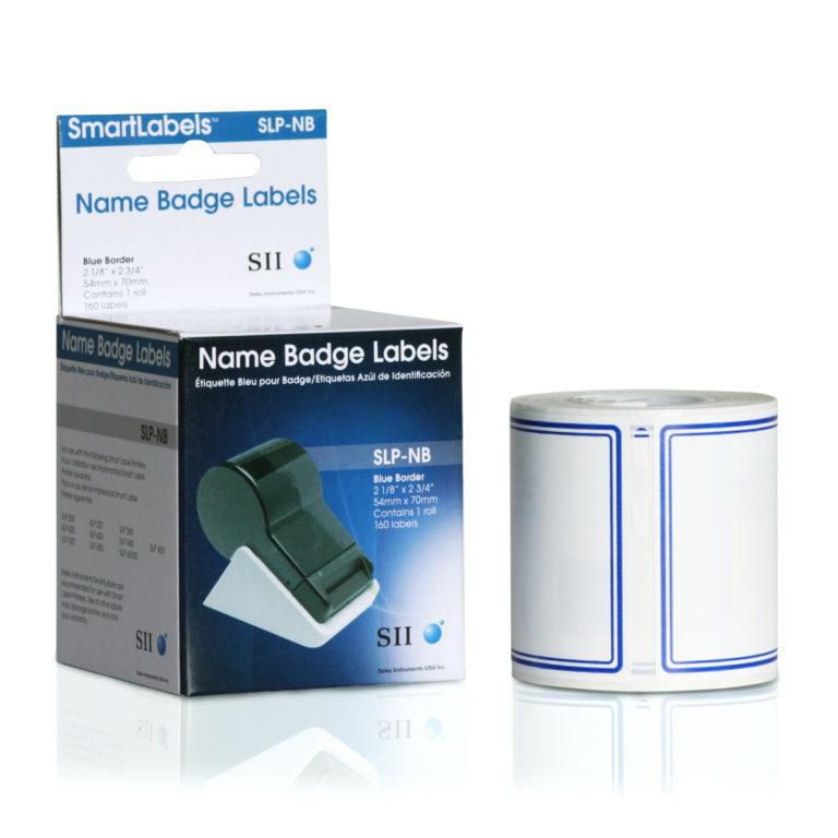 SEIKO INSTRUMENTS - 42-100618 - SLP-NB Étiquettes pour fournitures de bureau, étiquette bleue pour badge d'identification