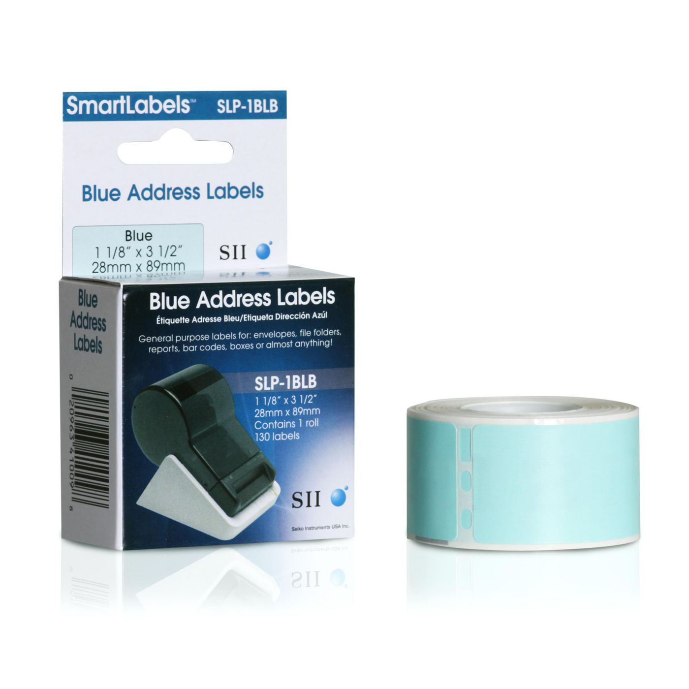 SEIKO INSTRUMENTS - 42100600 - SLP-1BLB ÉTIQUETTE BLEUE 28X89MM 130 LAB/ROLL