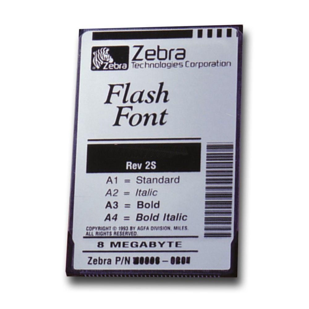 ZEBRA - 77842 - Le pack de polices nécessite une carte flash ou PC de 8 mégaoctets.