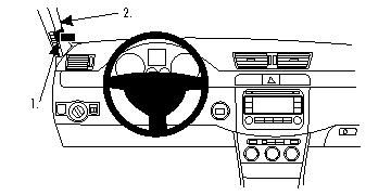 BRODIT - 804739 - ProClip VW Passat 12 ProClip, Noir