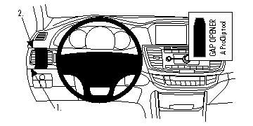 BRODIT - 804821 - ProClip ProClip 804821, Téléphone portable/Smartphone, Ordinateur de poche, Support passif, Voiture, Noir