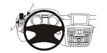 BRODIT - 804934 - ProClip ProClip 804934, Téléphone portable/Smartphone, Ordinateur portable, Support passif, Voiture, Noir
