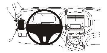BRODIT - 804976 - ProClip ProClip 804976, Téléphone portable/Smartphone, Ordinateur portable, Support passif, Voiture, Noir