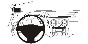 BRODIT - 804981 - ProClip ProClip 804981, Téléphone portable/Smartphone, Ordinateur portable, Support passif, Voiture, Noir