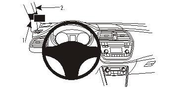 BRODIT - 804983 - ProClip ProClip 804983, Téléphone portable/Smartphone, Ordinateur de poche, Support passif, Voiture, Noir