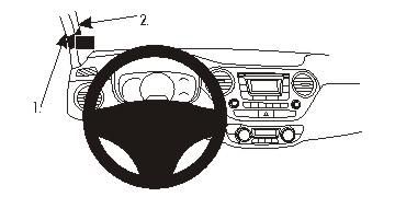 BRODIT - 804988 - ProClip ProClip 804988, Téléphone portable/Smartphone, Ordinateur portable, Support passif, Voiture, Noir