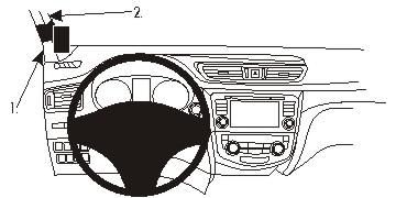 BRODIT - 804994 - ProClip ProClip 804994, Téléphone portable/Smartphone, Ordinateur portable, Support passif, Voiture, Noir