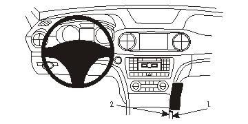 BRODIT - 834824 - ProClip ProClip 834824, Téléphone portable/Smartphone, Ordinateur de poche, Support passif, Voiture, Noir